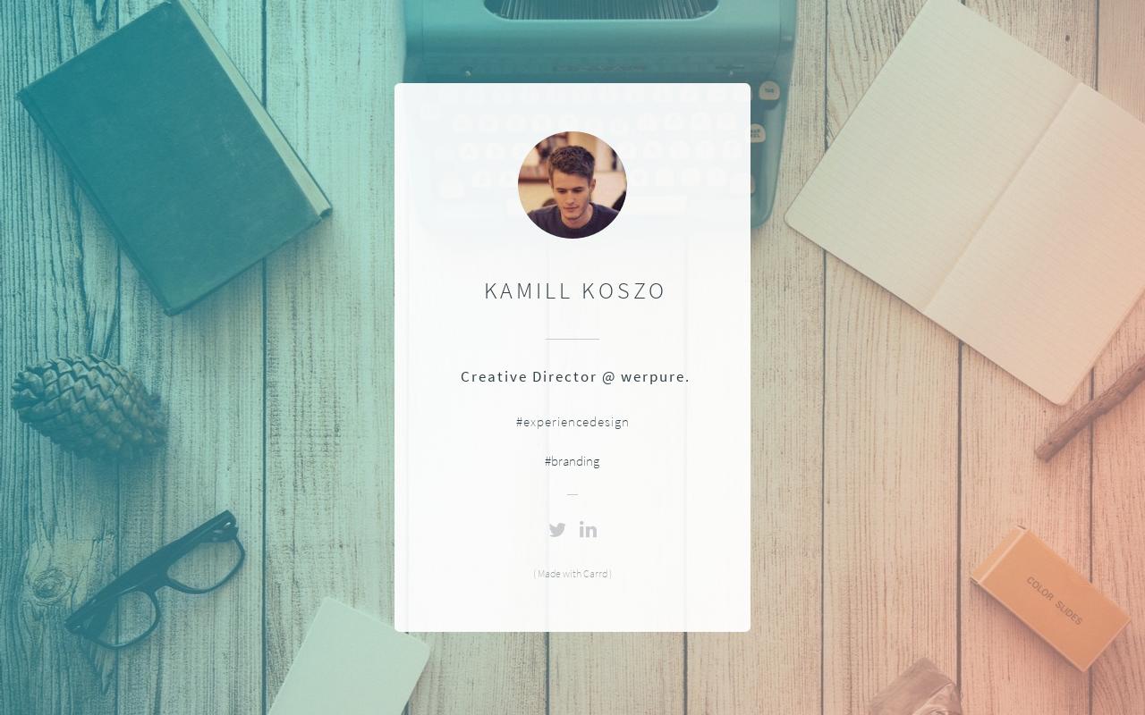 Carrd profile picture for @kamill